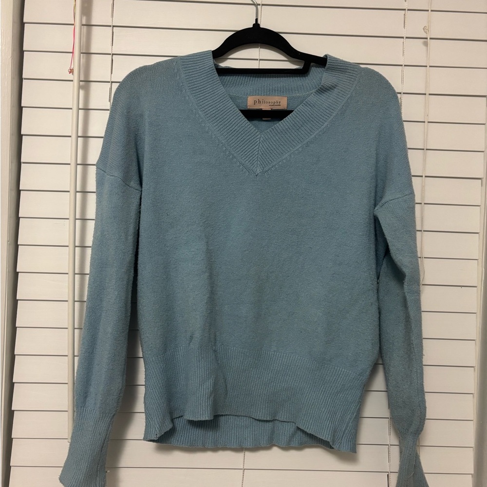 Philosophy Soft Blue Knit Top